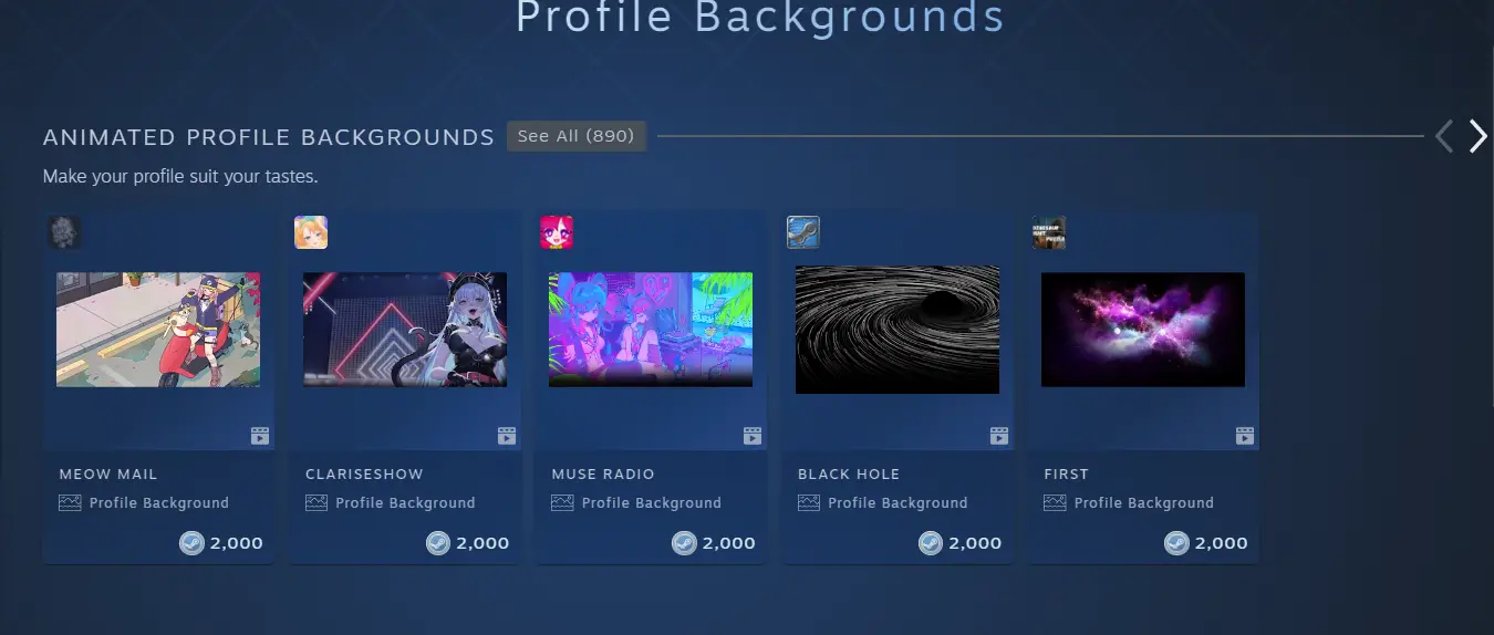 Steam Points Shop is another great alternative for backgrounds (Image by Gamescordia)