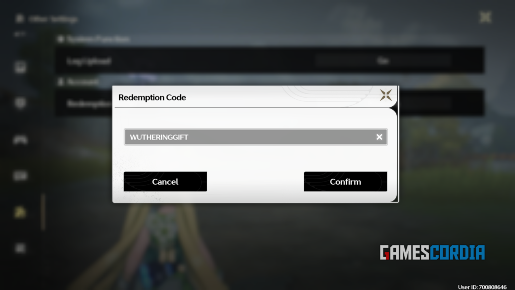 Redeem Page (Image by GamesCordia)